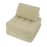 Convertible Multi-Angle Adjustable Corduroy Foam Floor Sofa Bed, Foldable Lazy Lounge Sleeper Couch with Pillow